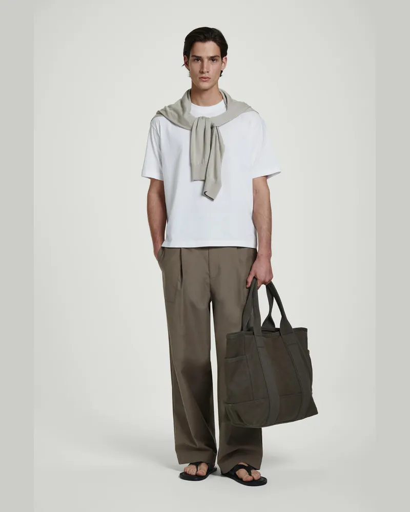COS Oversized-Tote Bag - Canvas Grün