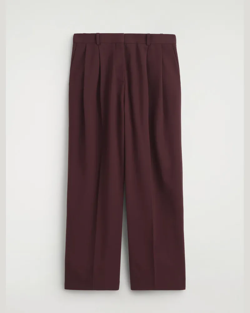 COS Lockere Hose Aus Twill Mit Weitem Bein Braun