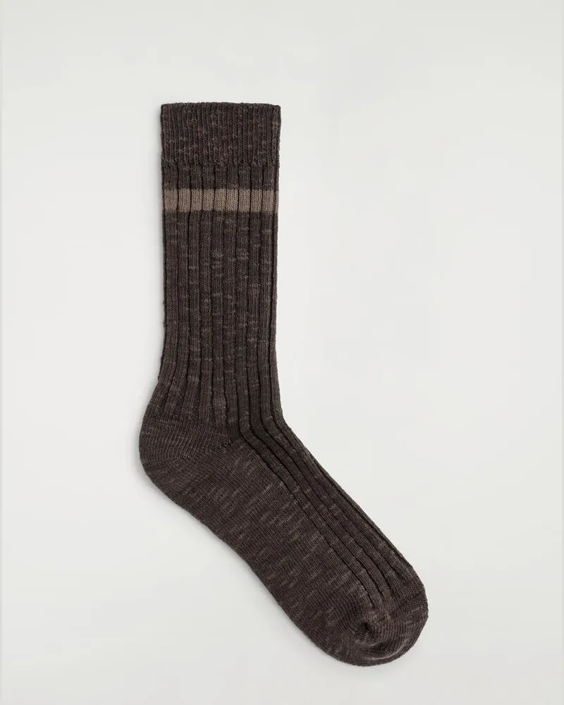 COS Dicke Socken Aus Rippstrick Braun