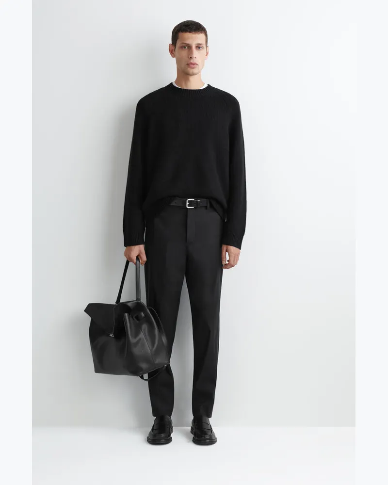 COS Schmale Hose Aus Woll-Mix Mit Geradem Bein Schwarz