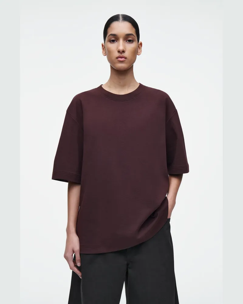 COS Oversized-T-Shirt Aus Baumwolle Rot