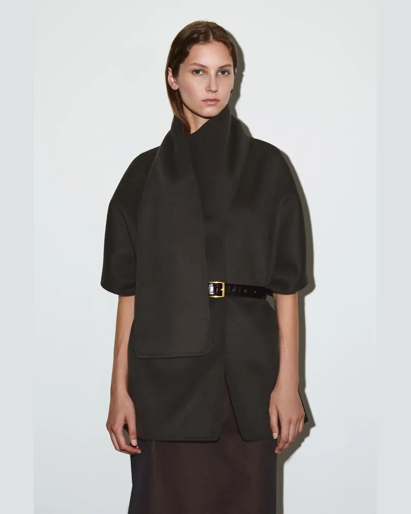 COS Schal-Cape Aus Doubleface-Wolle Braun