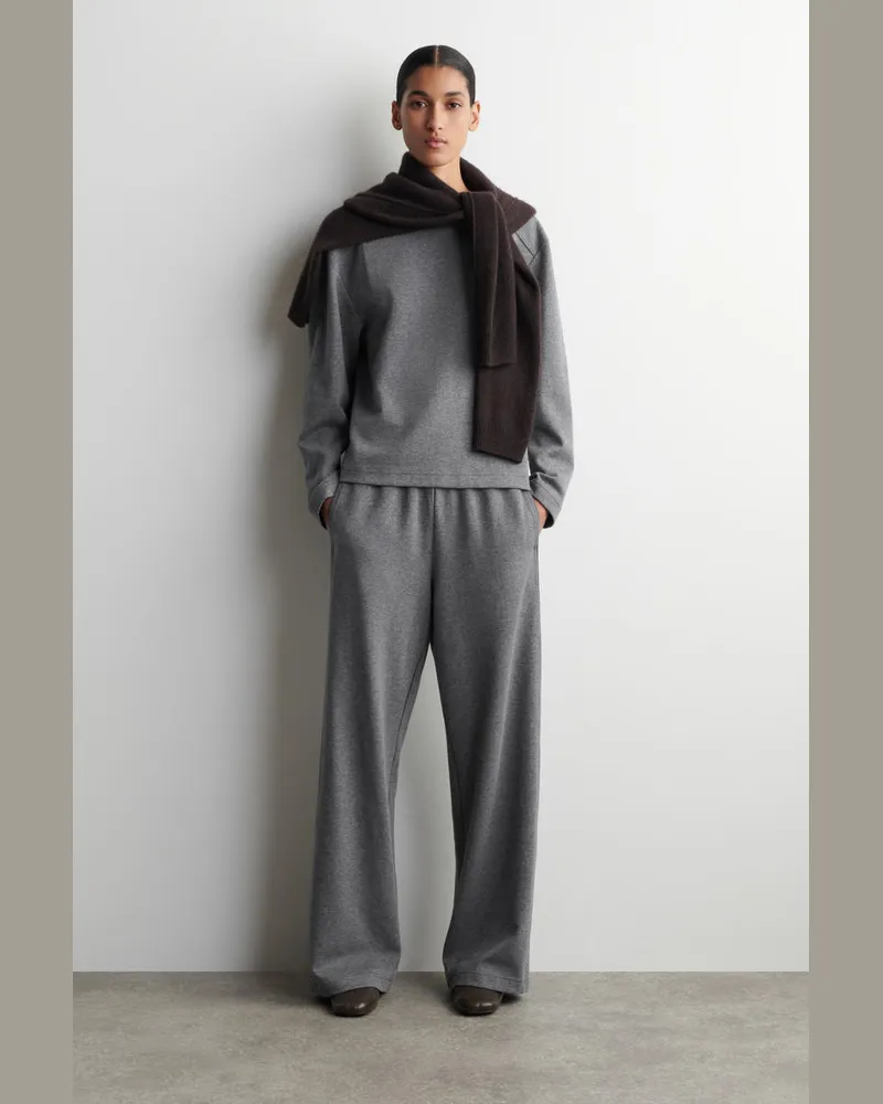 COS Jogginghose Aus Baumwolle Mit Weitem Bein Grau