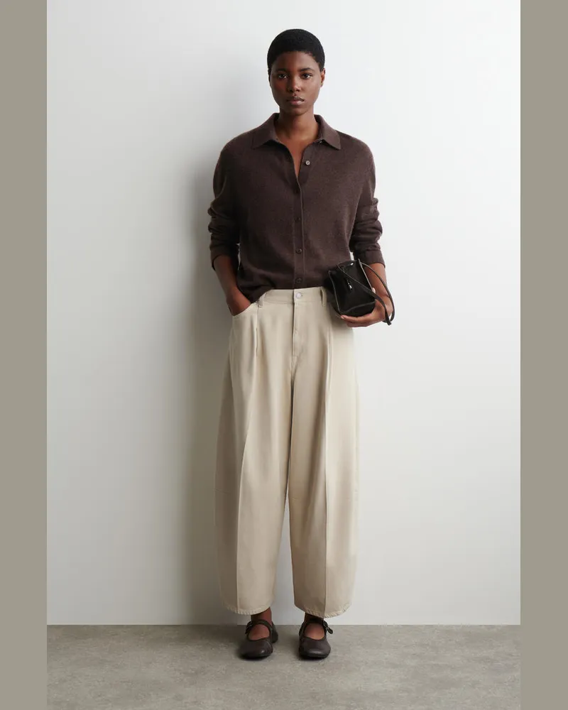 COS Twine Jeans Mit Barrel-Bein Beige