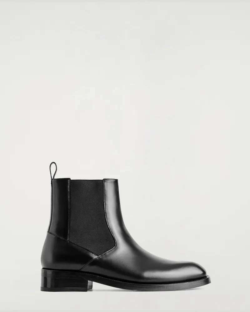 COS Chelsea-Boots Aus Leder Schwarz