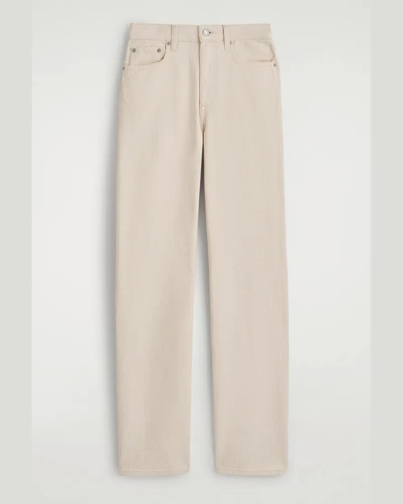 COS Chord Jeans Aus Canvas Mit Geradem Bein Weiß