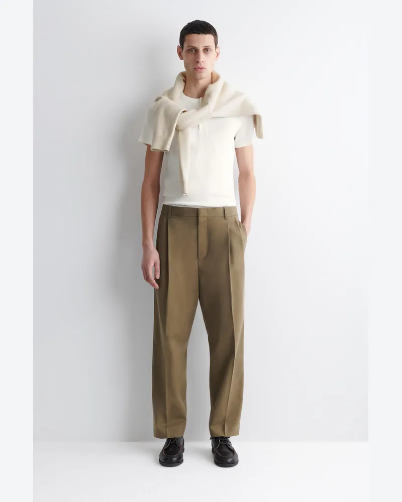 COS Lockere Hose Mit Geradem Bein Und Falten Grün