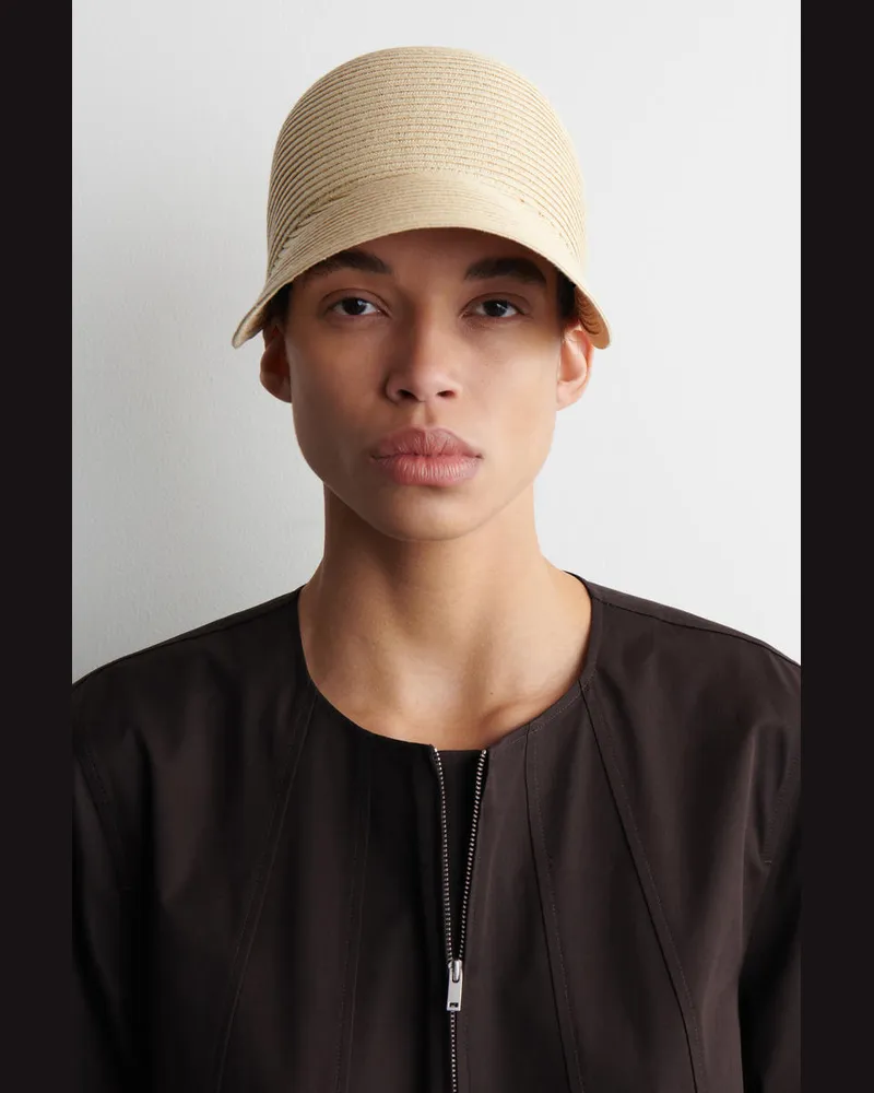 COS Basecap Aus Geflochtenem Stroh Beige