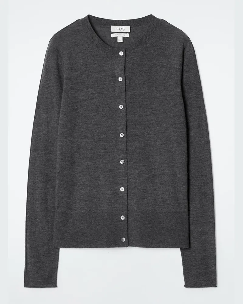 COS Strickjacke Aus Feinem Kaschmir Grau
