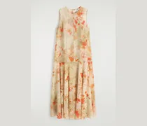 Durchscheinendes Maxikleid Mit Floralem Print