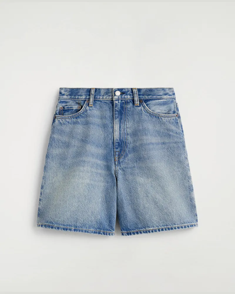COS Jeansshorts Mit Hohem Bund Blau