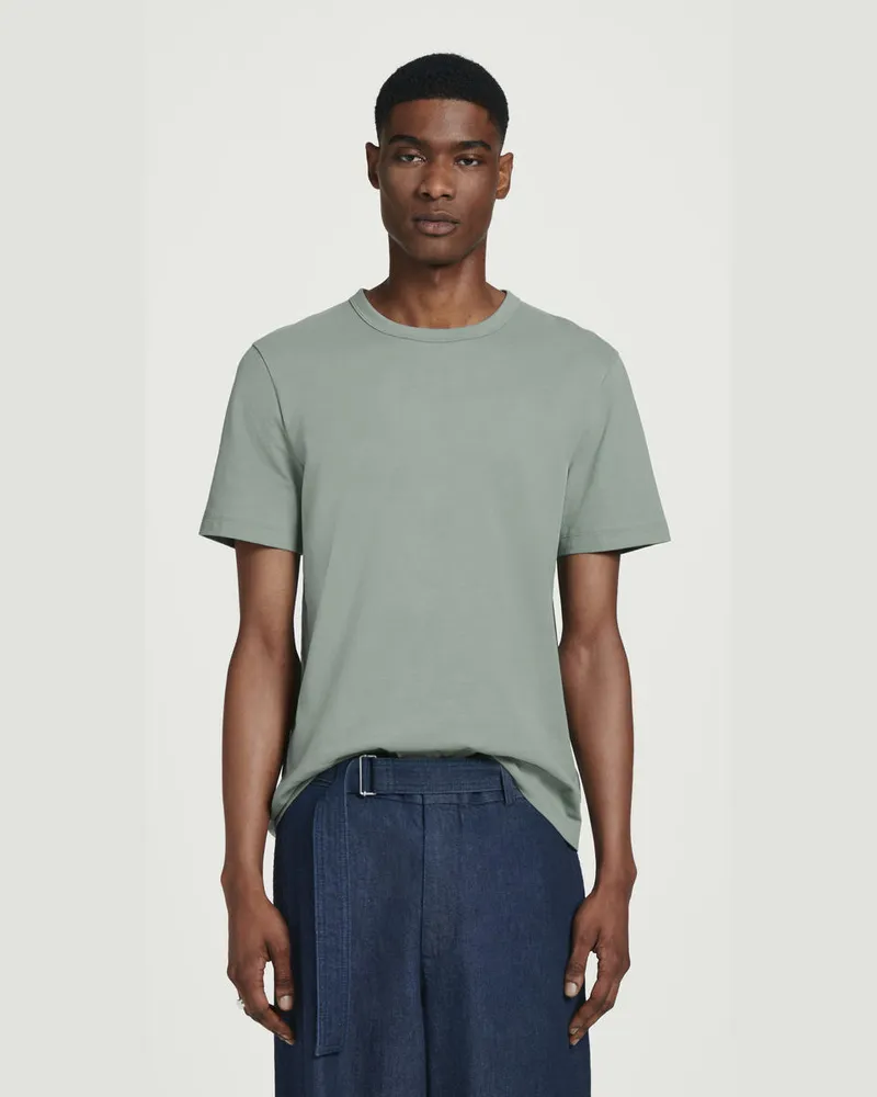 COS T-Shirt Aus Gebürsteter Baumwolle Grün