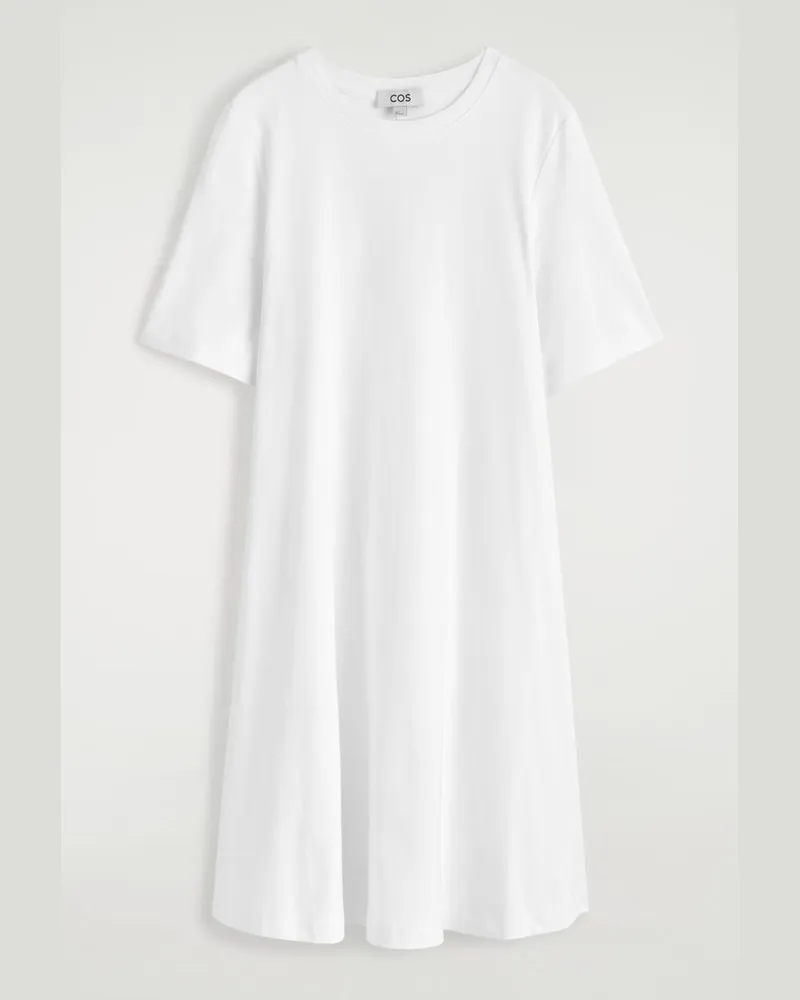 COS Kurzes T-Shirt-Kleid In A-Linie Weiß