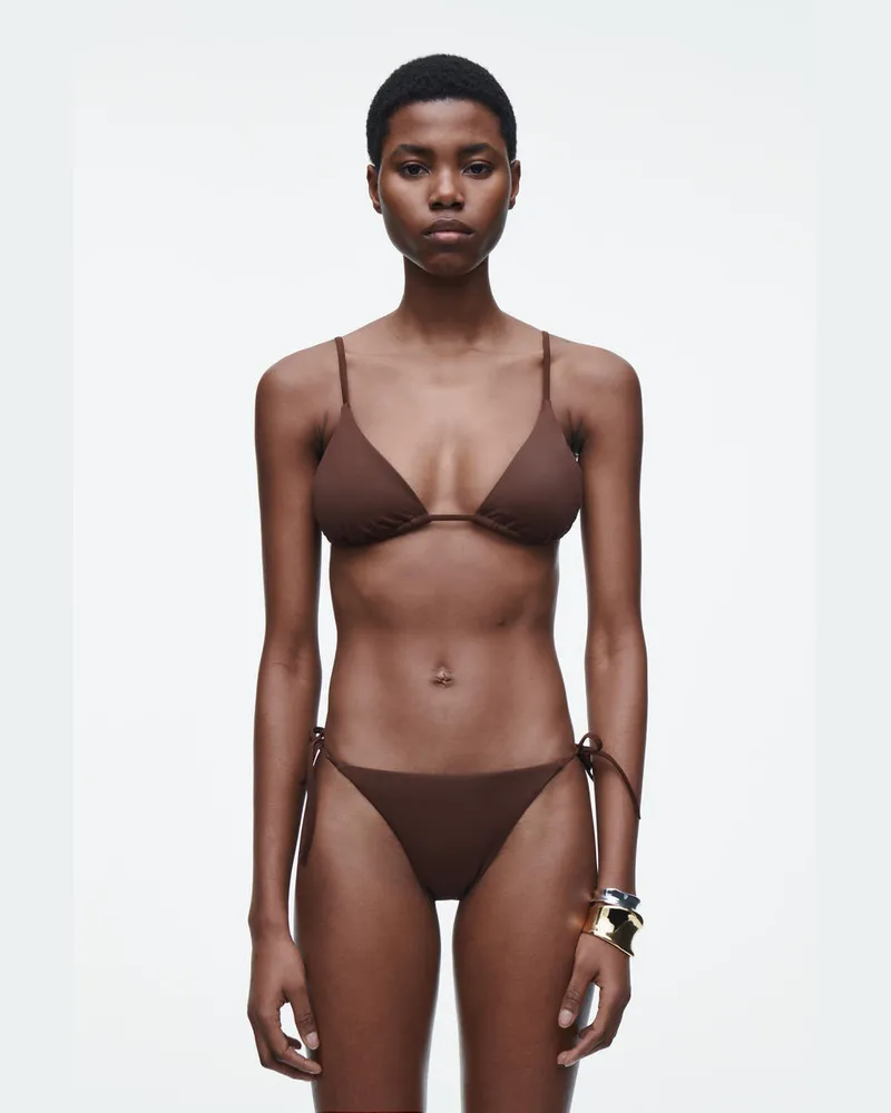 COS Triangel-Bikinioberteil Braun