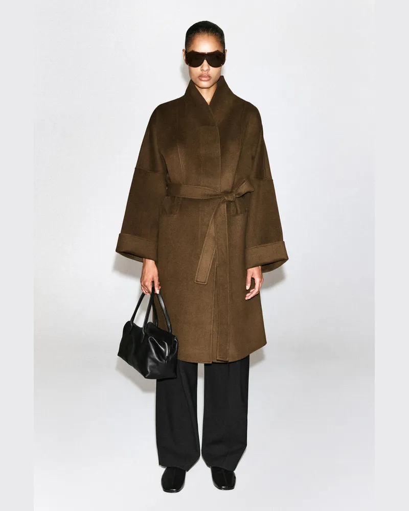 COS Oversized-Mantel Aus Doubleface-Wolle Braun
