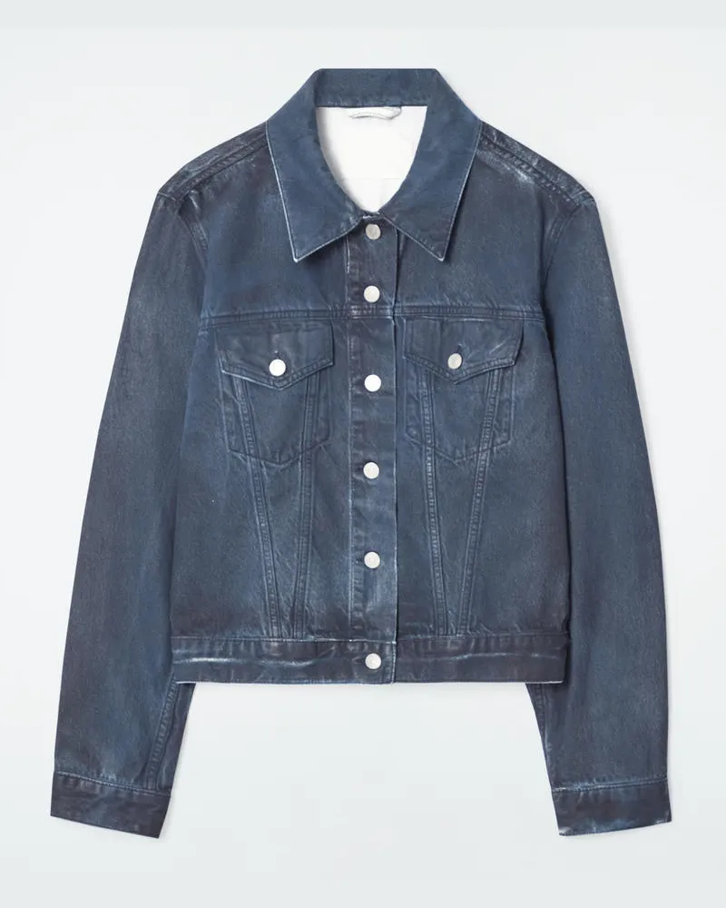 COS Sprühgefärbte Jeansjacke Blau