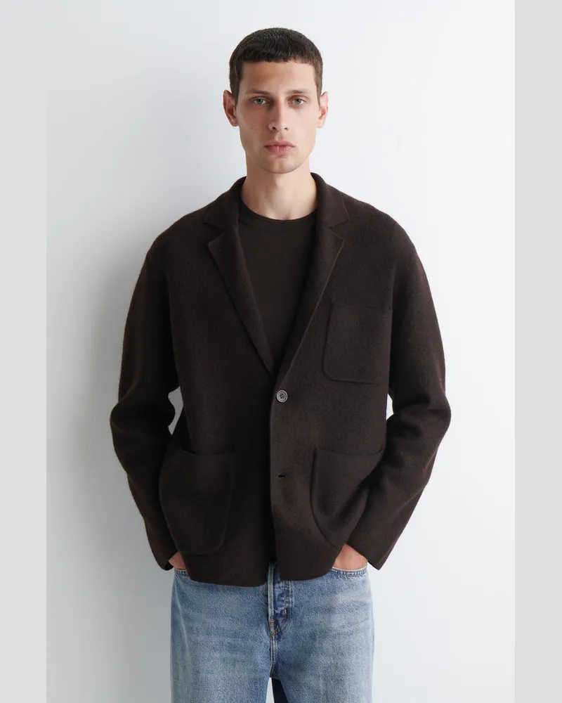 COS Strickblazer Aus Kochwolle Braun