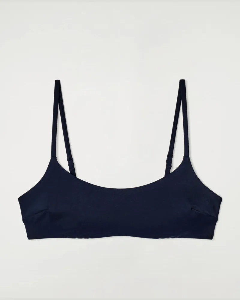 COS Bikinioberteil Mit Tiefem Ausschnitt Blau