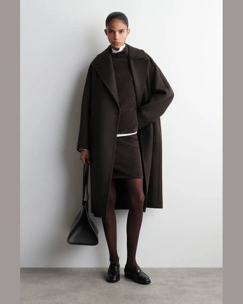 COS Minirock Aus Chenille Braun