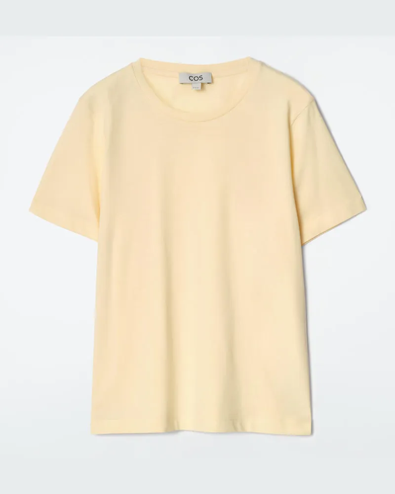 COS T-Shirt Aus Baumwolle Mit Rundhalsausschnitt Gelb