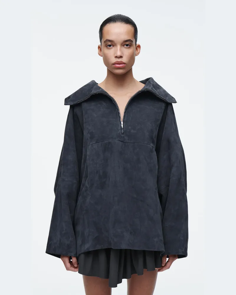 COS Blousonjacke Mit Kurzem Reissverschluss Grau