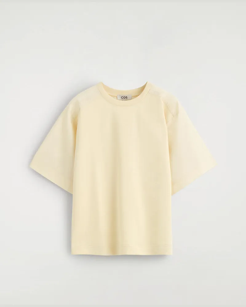 COS T-Shirt Aus Jersey Mit Popeline Gelb