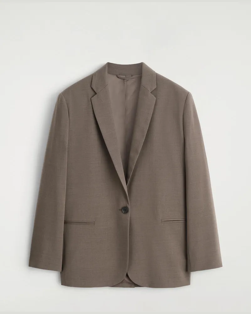 COS Blazer Aus Merinowoll-Mix Braun