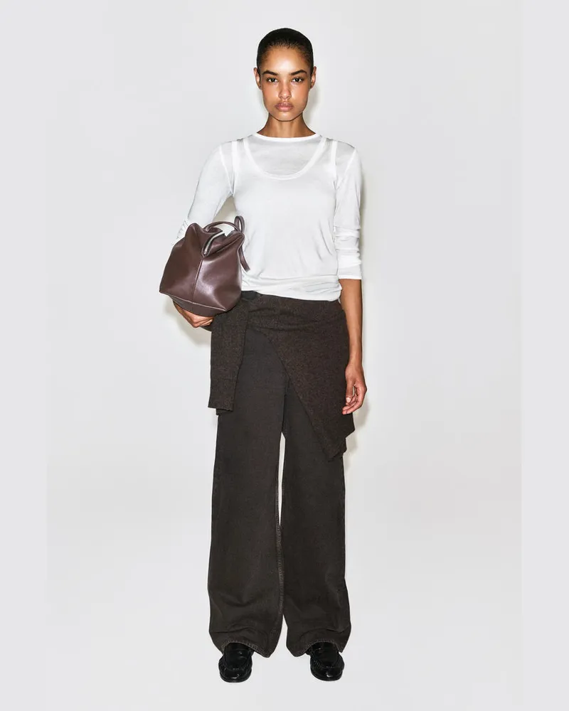 COS Dial Jeans Mit Weitem Bein Braun