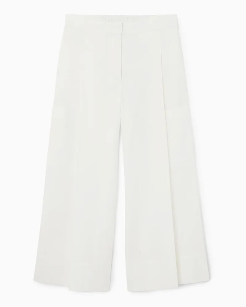 COS Culottes Mit Falten Und Elastischem Bund Weiß