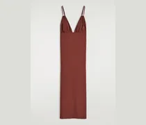 Maxikleid Mit V-Ausschnitt Und Raffungen