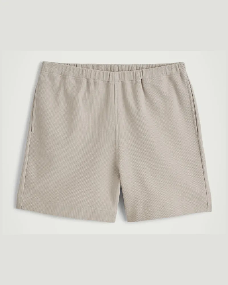 COS Shorts Aus Strukturiertem Baumwolljersey Beige