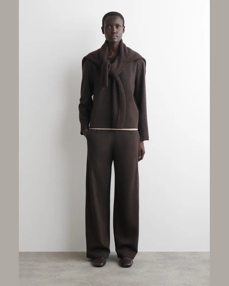 COS Jogginghose Aus Baumwolle Mit Weitem Bein Braun