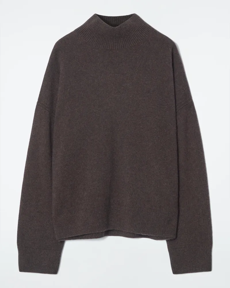 COS Rollkragenpullover Aus Reinem Kaschmir Braun