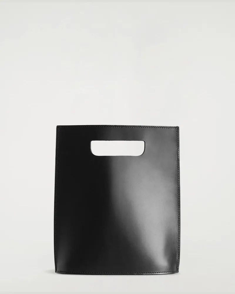 COS Folio Mini-Tasche - Leder Schwarz