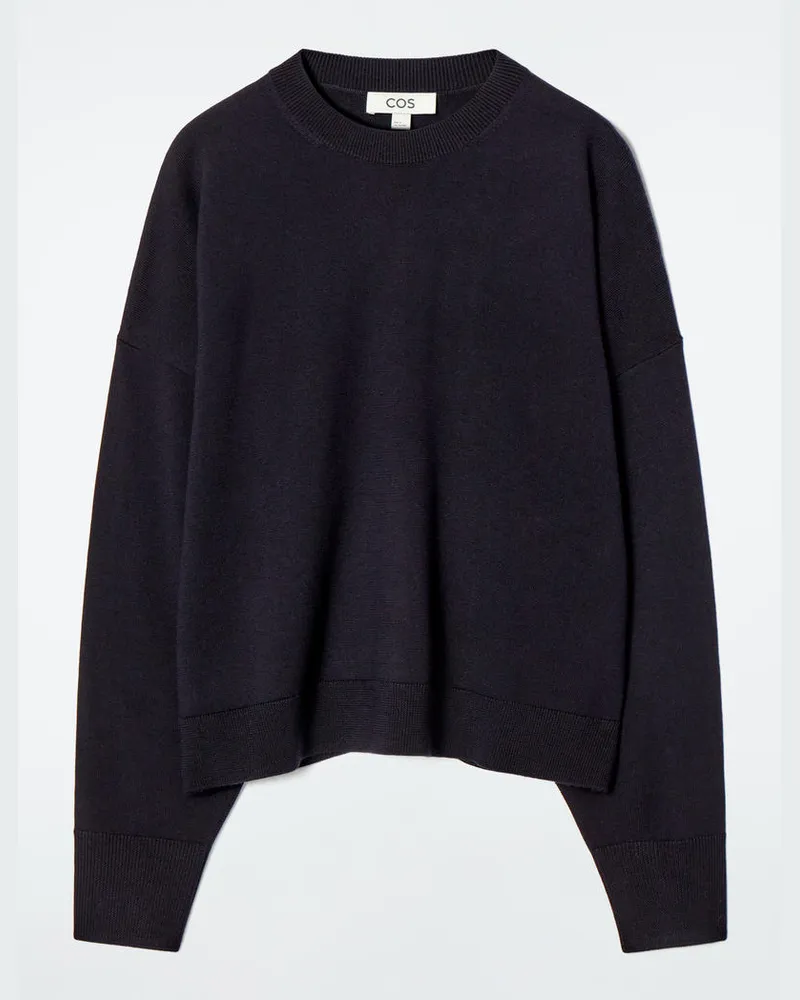 COS Pullover Aus Merinowolle Mit Rundhalsausschnitt Blau