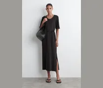 T-Shirt-Kleid In Midilänge Mit Gürtel
