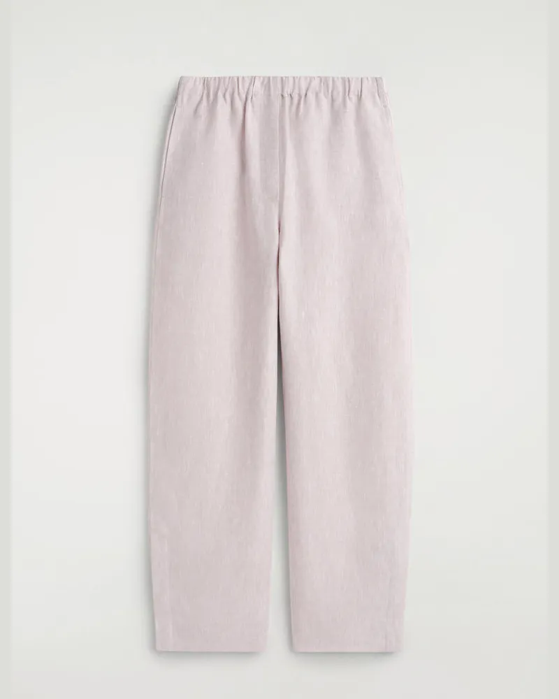 COS Leinenhose Mit Barrel-Bein Und Elastischem Bund Rosa