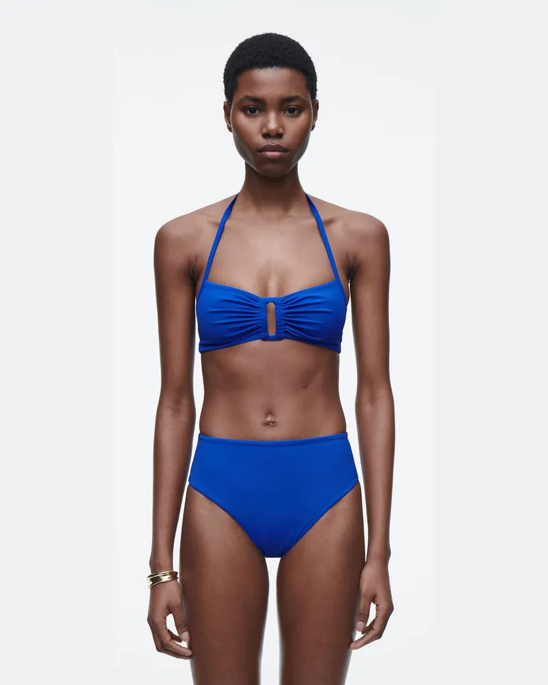 COS Bikinihose Mit Hohem Bund Blau