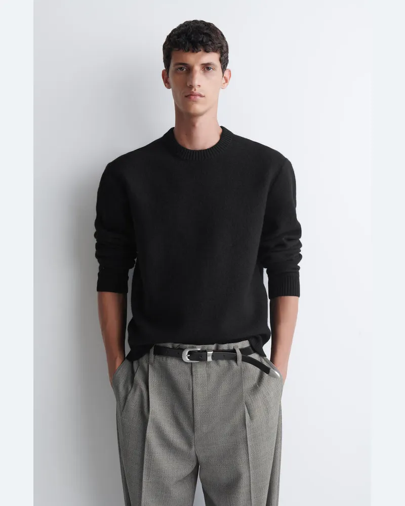 COS Pullover Aus Gekochter Merinowolle Schwarz