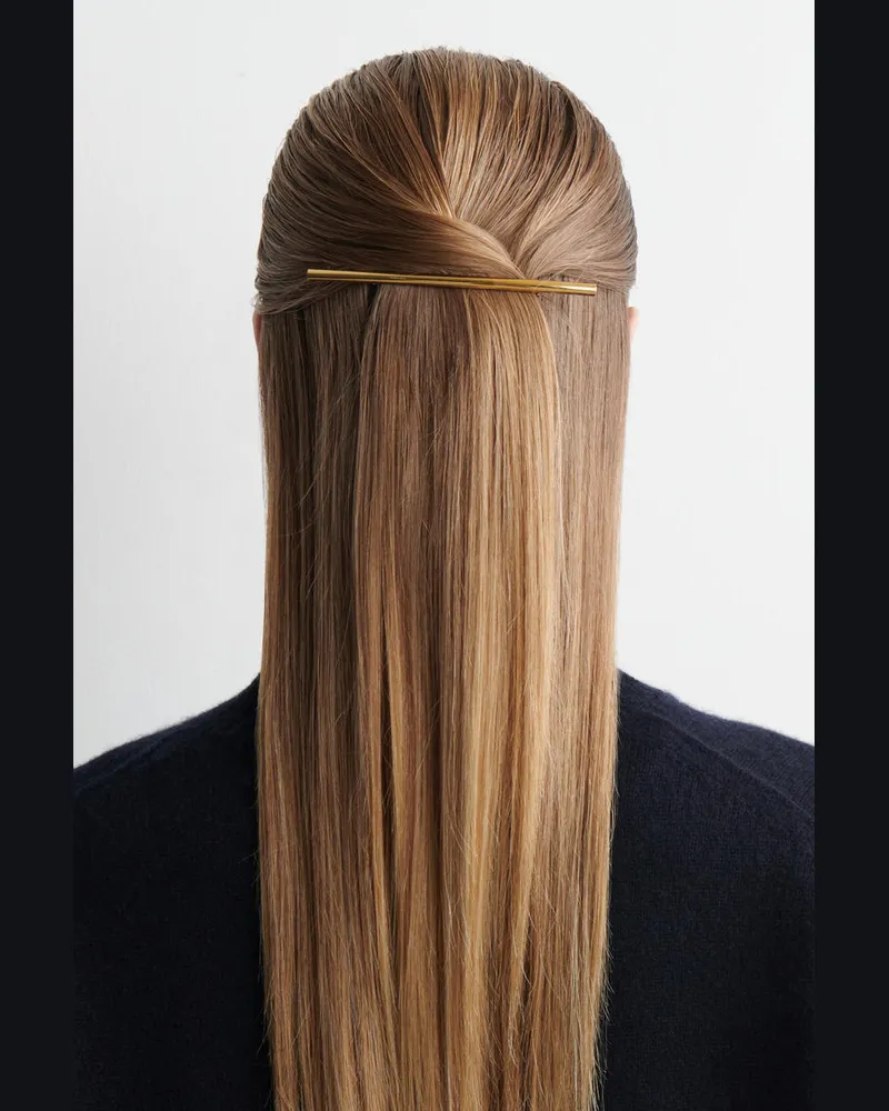 COS Schlichte Haarspange Goldfarben