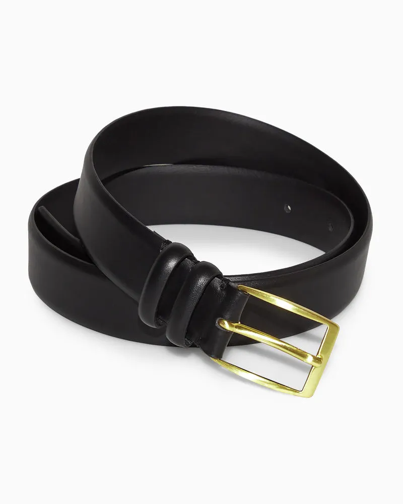 COS Klassischer Ledergürtel Schwarz