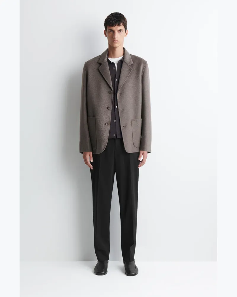 COS Eleganter Blazer Aus Doubleface-Kaschmir Beige