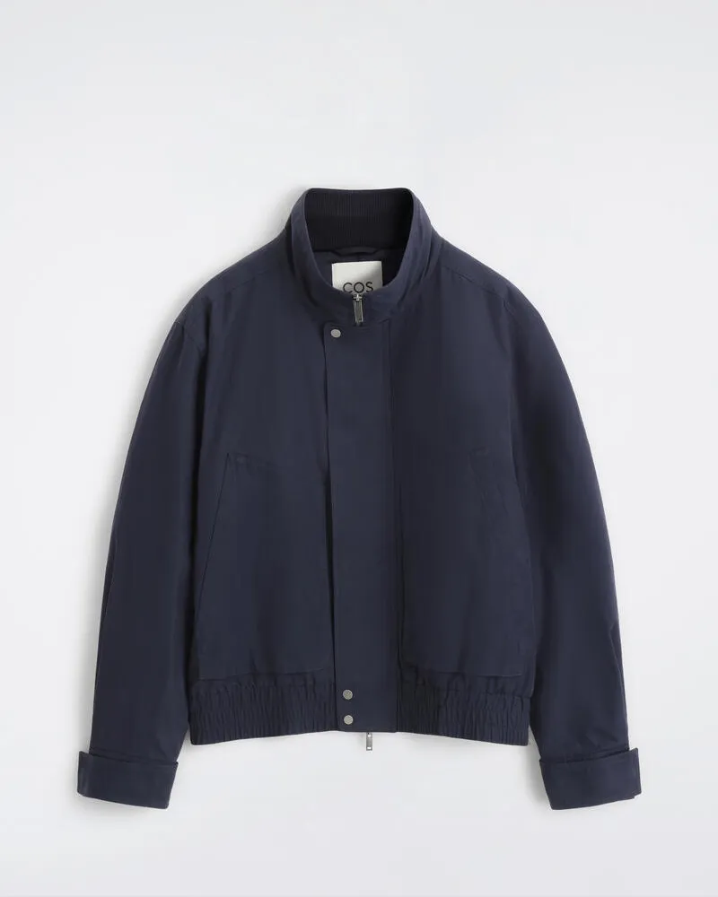 COS Wattierte Bomberjacke Mit Stehkragen Blau