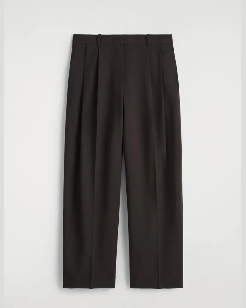 COS Lockere Hose Aus Twill Mit Weitem Bein Braun