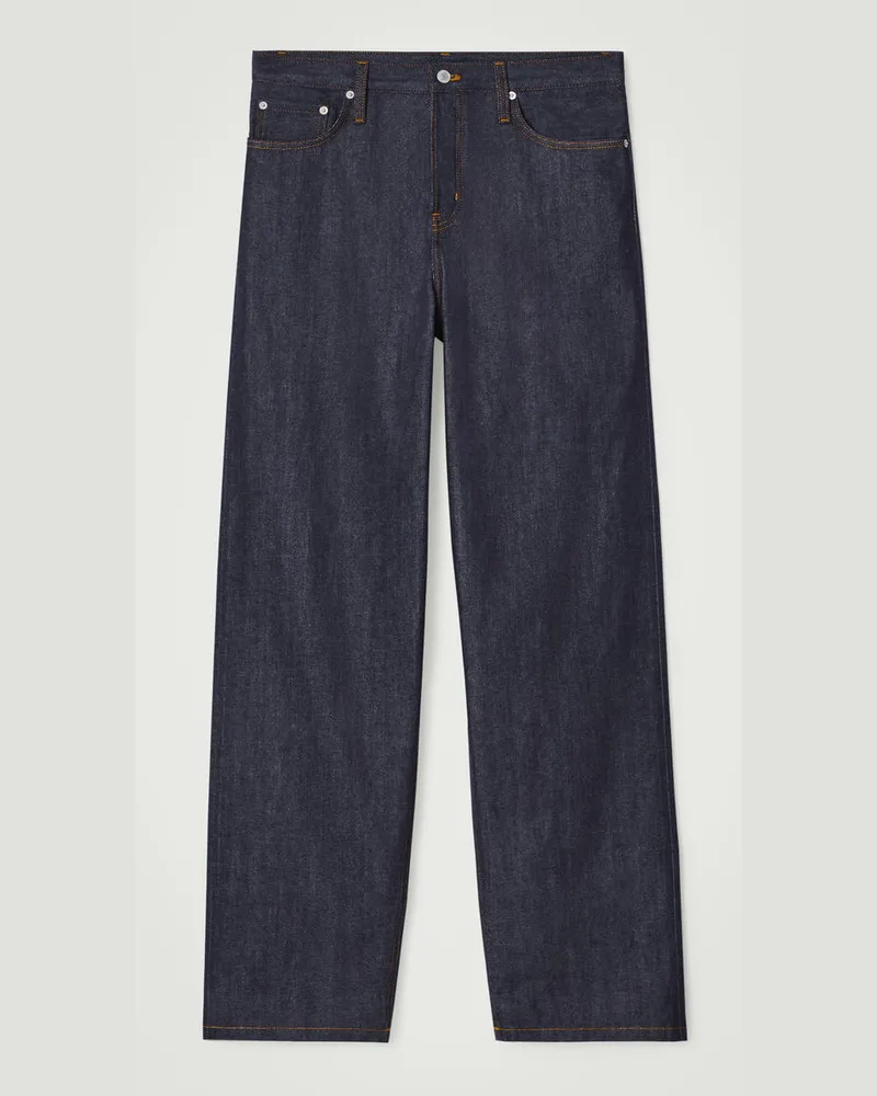 COS Rider Lockere Selvedge-Jeans Mit Geradem Bein Blau