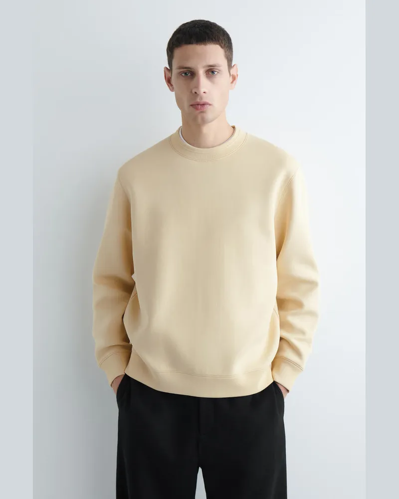 COS Lockeres Sweatshirt Aus Scuba Gelb