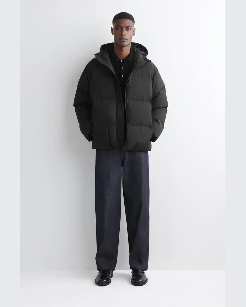 COS Steppjacke Mit Kapuze Schwarz