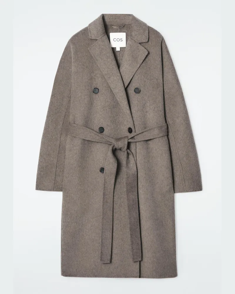 COS Zweireihiger Oversized-Wollmantel Beige