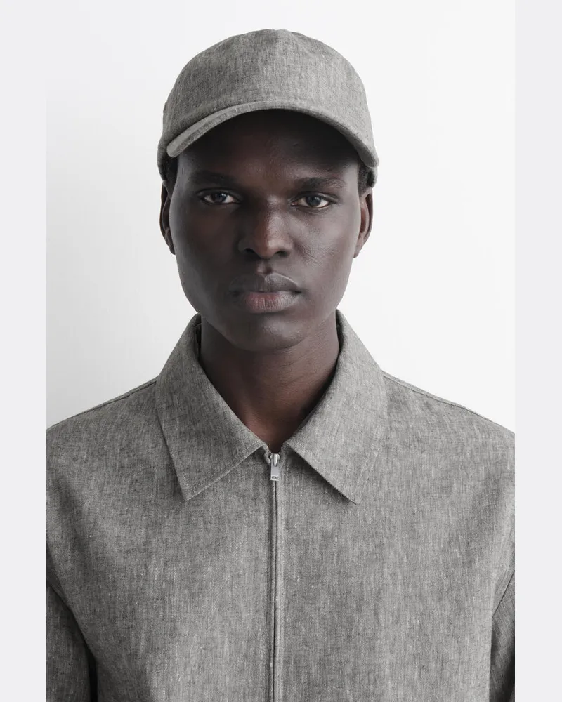 COS Basecap Aus Leinen Grau