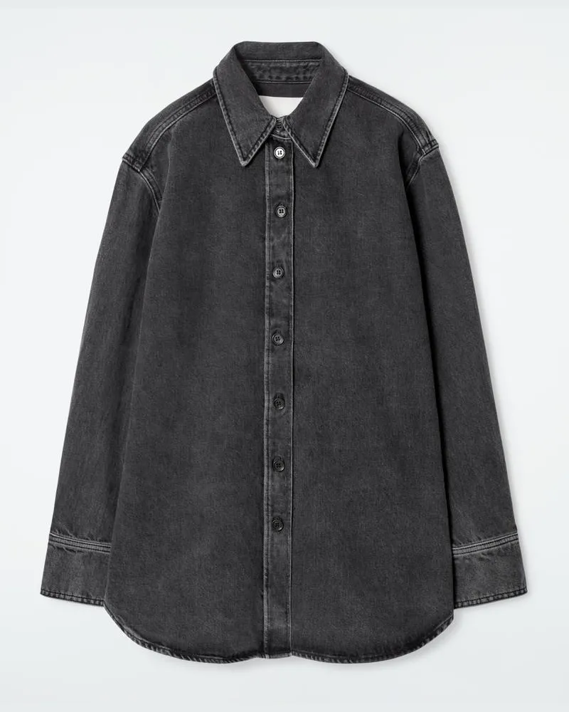 COS Jeanshemd Mit Lockerer Passform Schwarz